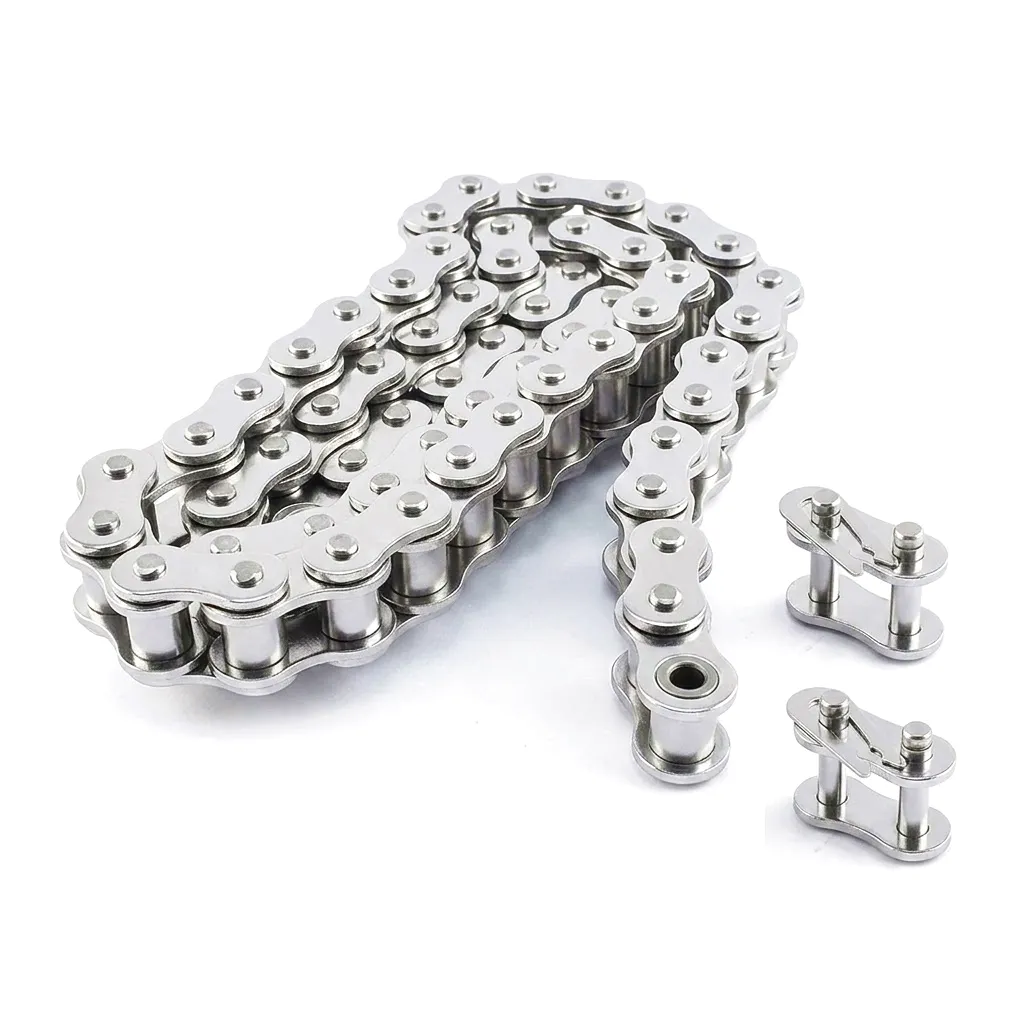Roller chain drive assembly showing sprocket engagement